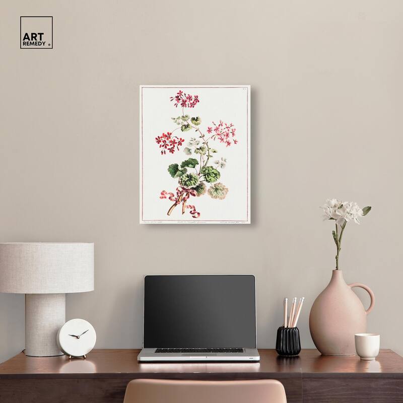 Carlet Variegated Geranium 1801 Canvas by Art Remedy, Gallery Wrapped