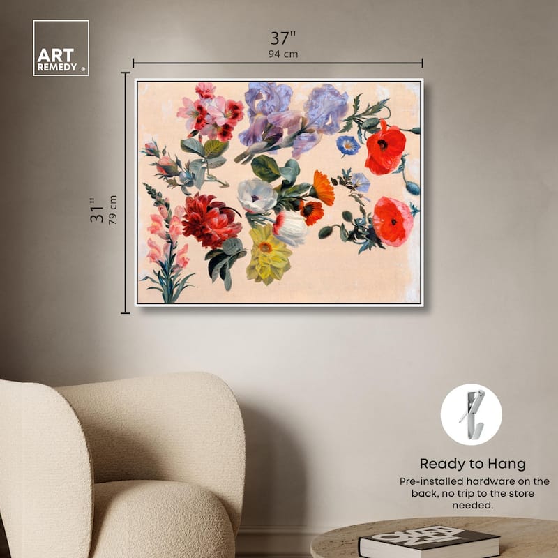 Summer Flowers Canvas by Art Remedy