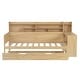 preview thumbnail 4 of 11, Wooden Twin Size Daybed with Storage Shelves, Twin Trundle and Desk, Natural