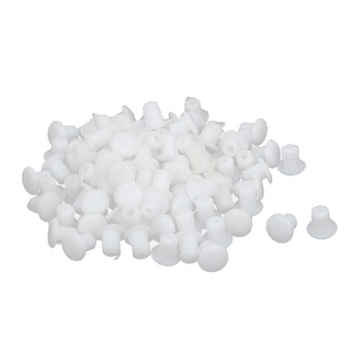 Plastic Round Shaped Cover Screw Cap Lid White 100pcs for 5mm Dia Hole ...