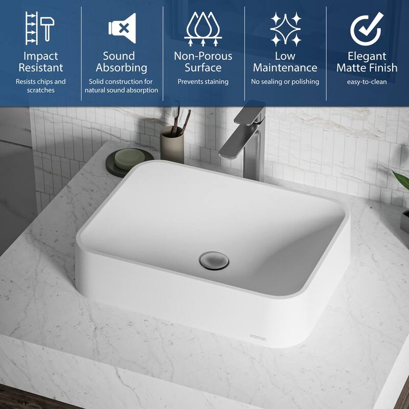 Karran Sea Crest Quartz 22 inch Bathroom Vessel Sink