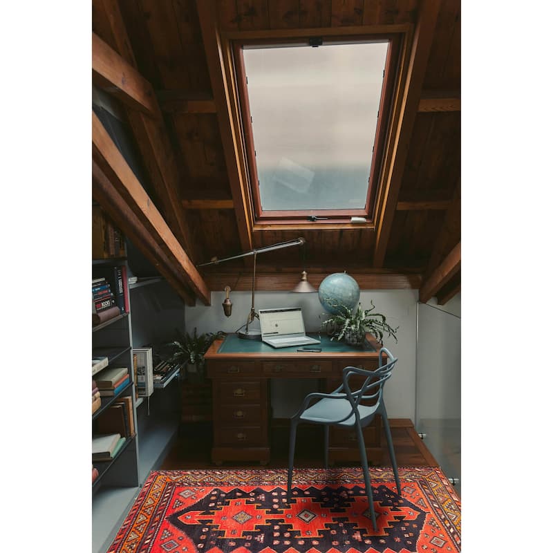 ECARPETGALLERY Hand-knotted Konya Anatolian Navy Wool Rug - 4'2 x 6'8