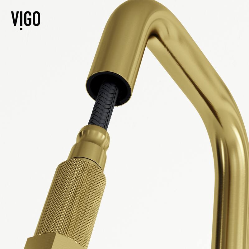 VIGO Hart Angular 18" H Single Handle Pull-Down Kitchen Faucet