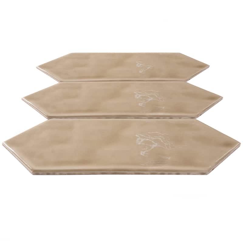 Forio 4" x 12" Picket Glossy Porcelain Mosaic Tile