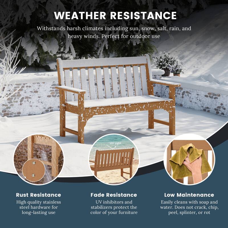 Laguna Poly 51 Inch Garden Bench