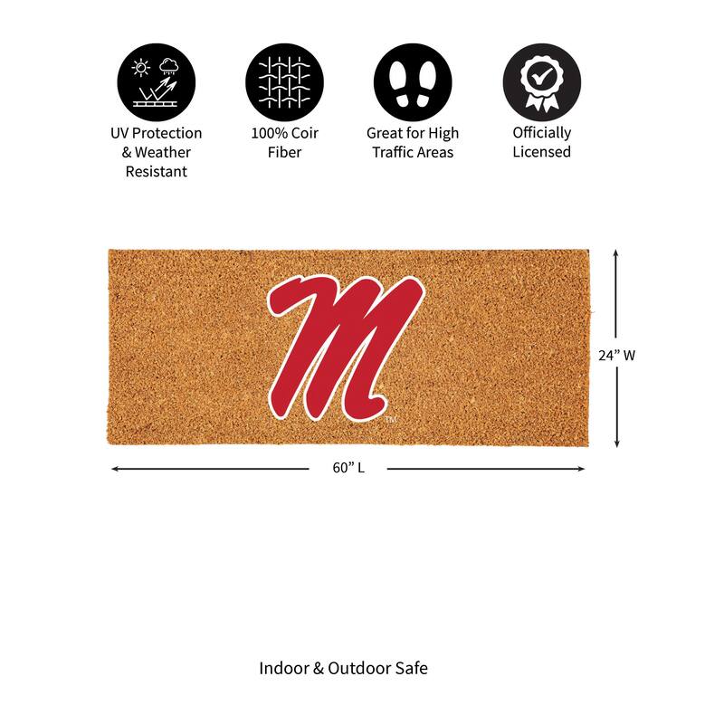 University of Mississippi Full Color Indoor/Outdoor Coir Mat