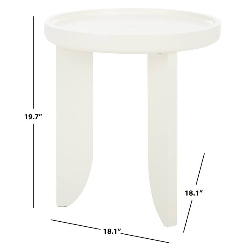 SAFAVIEH Lissie Accent Table - 18" L x 18" D x 20" H - 18Wx18Dx20H - Ivory