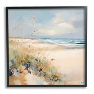 Stupell Abstract Ocean Reeds Framed Giclee Art Design by RB - Bed Bath ...