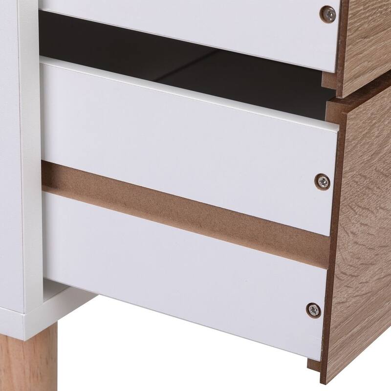 Set of 2 Modern Nightstand with 2 Drawers