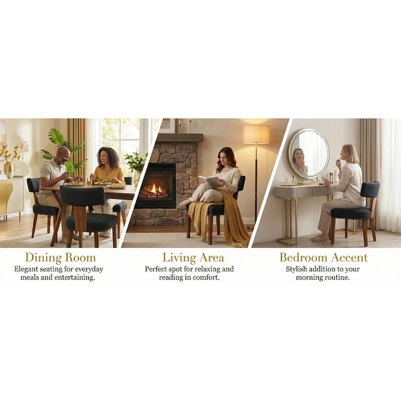 Set of 2 Mid-Century Modern Dining Room Chairs