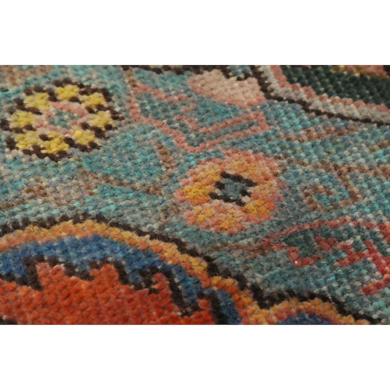 Hand Knotted Oriental 100% Wool Carpet Traditional Medallion Oranges & Rust Tabriz Area Rug - 4' 3'' X 2' 11''