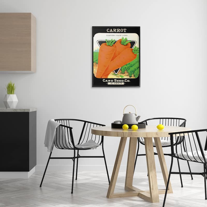 Stupell Vintage Garden Carrots Framed Giclee Art Design By Lil' Rue