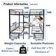preview thumbnail 3 of 5, Full over Full Bunk Bed, Transformable to Full Size Loft Bed, Black