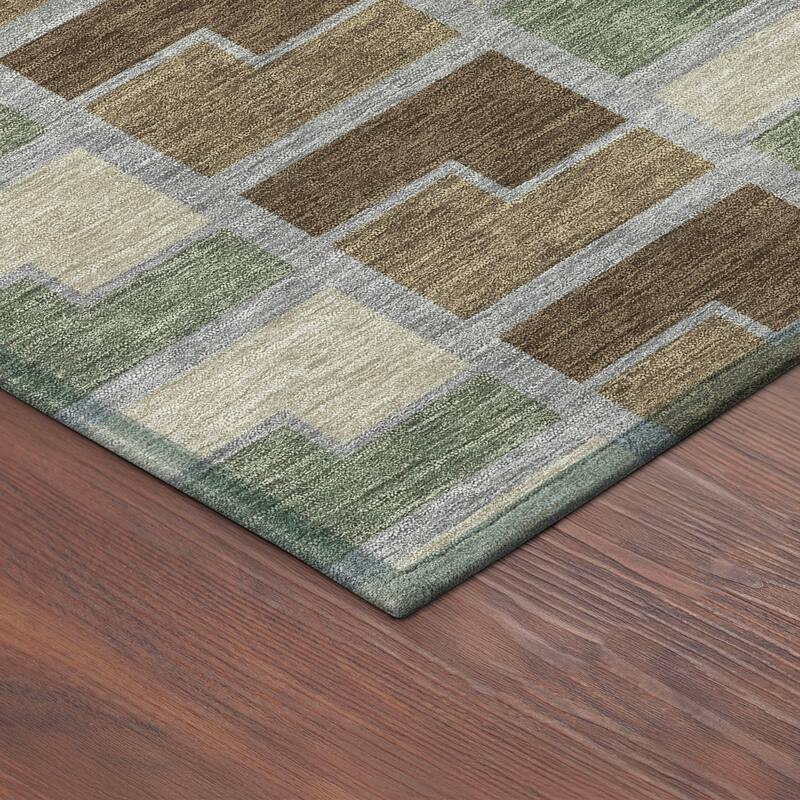 Machine Washable Indoor/ Outdoor Contemporary Kaylee Chantille Rug