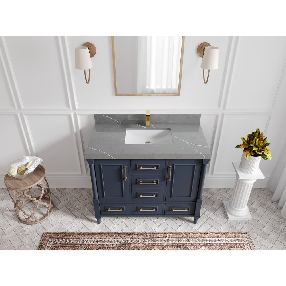 Willow Collections 42 in. W x 22 in. D Aberdeen Single Bowl Sink Bathroom Vanity with Countertop