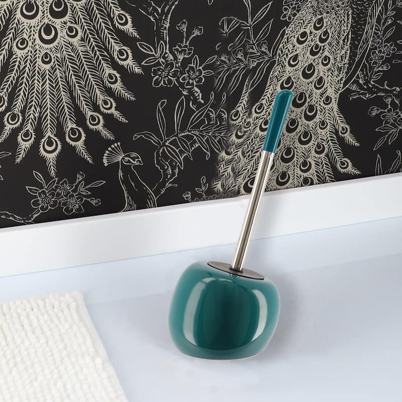 PISE Freestanding Toilet Brush and Holder Set - 15"H x 6"L x 6" W