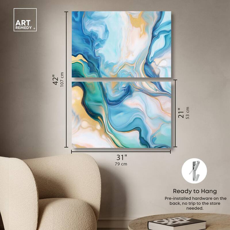 Visions Pastel II Canvas Set of 2 by Art Remedy, Gallery Wrapped