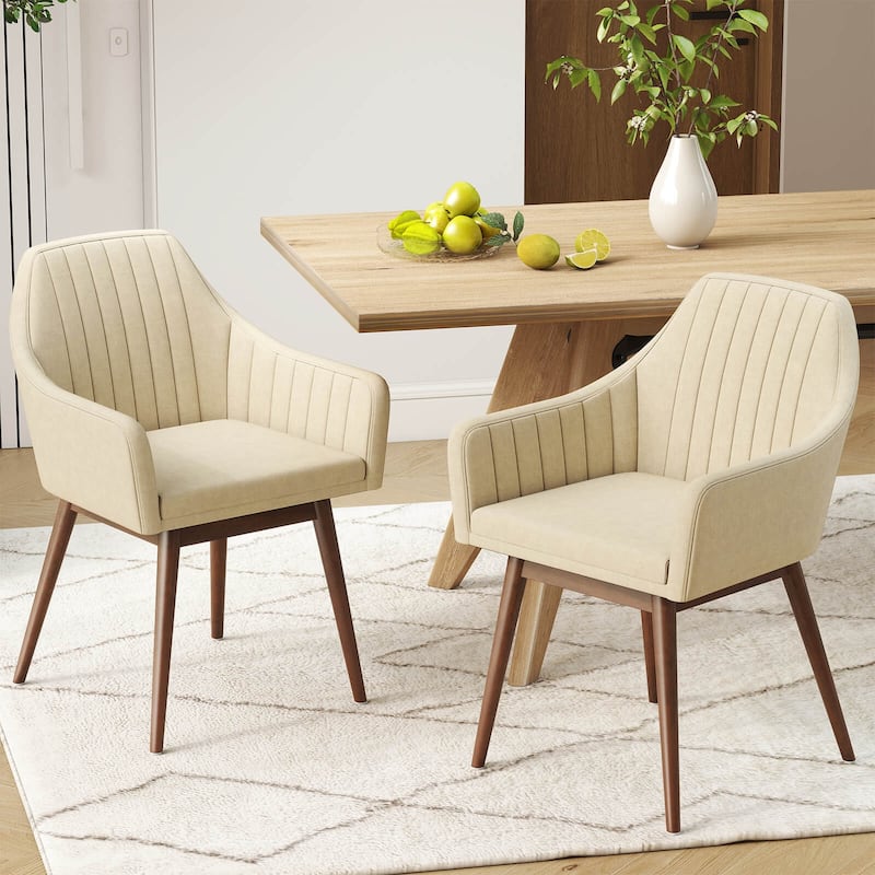 Costway Dining Chairs Set of 2 Upholstered Accent Chairs with Comfy - See Details