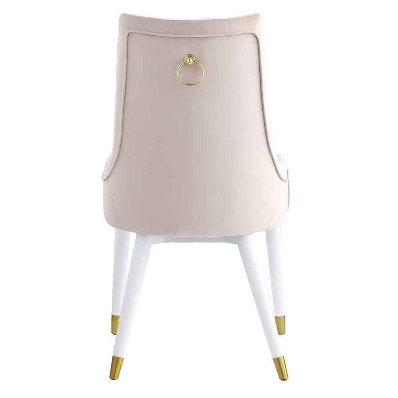 Somette Modern Judith Side Chair with Brushed Gold, Set of 2 - Set of 2