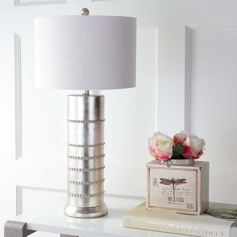 Isabella 31" Resin LED Table Lamp, Silver by JONATHAN Y