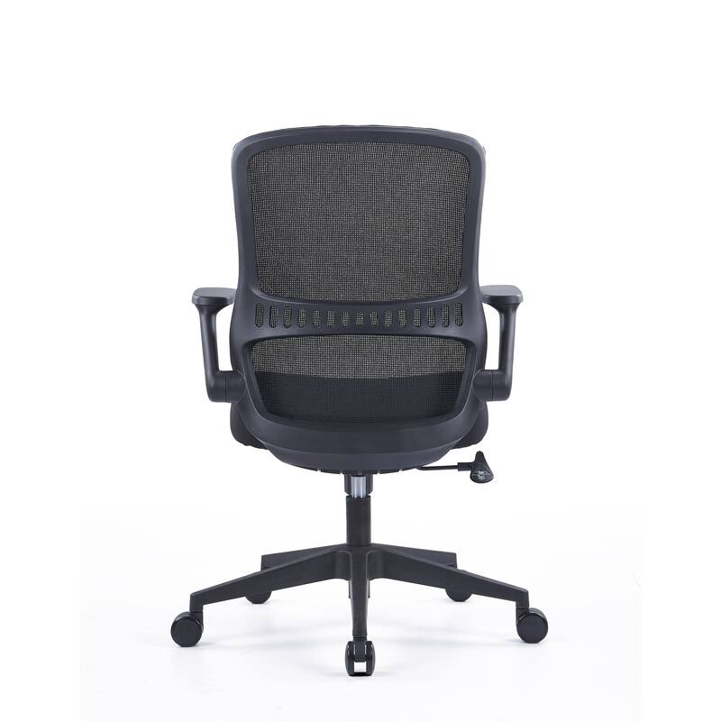 Black Adjustable Height Swivel Rolling Executive Office Chair