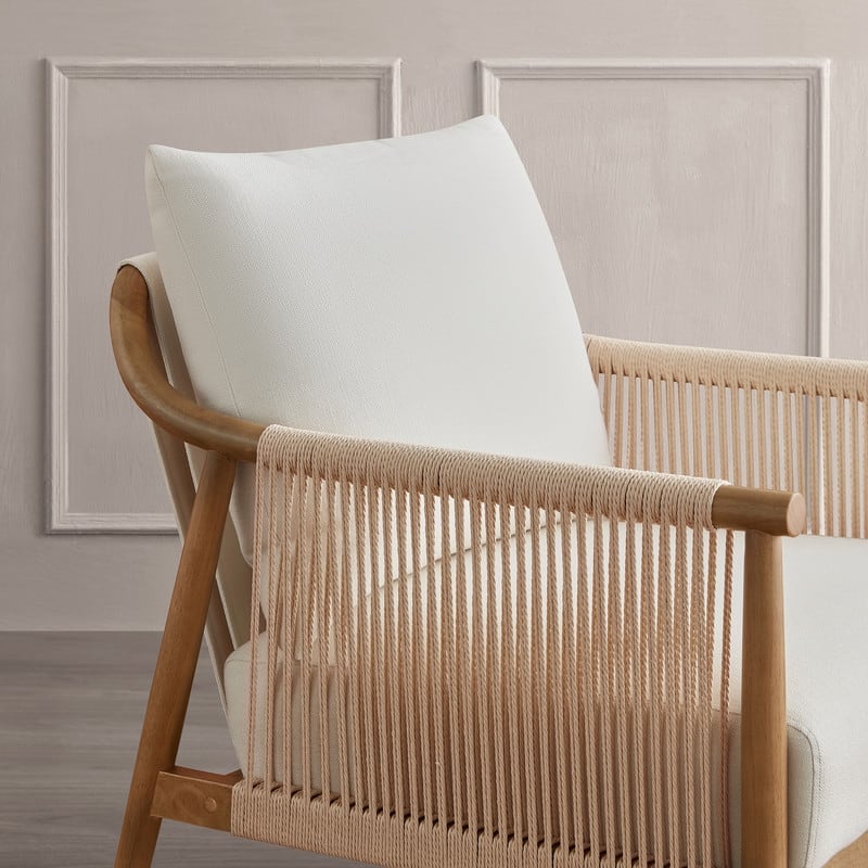Lynn Accent Chair with Braid Wood Arm