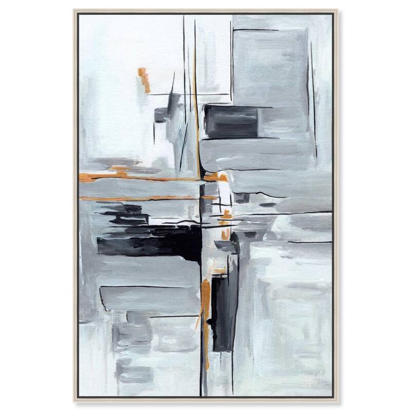 Elegant Grey Shades II Canvas by Art Remedy - 10" x 15" - Silver