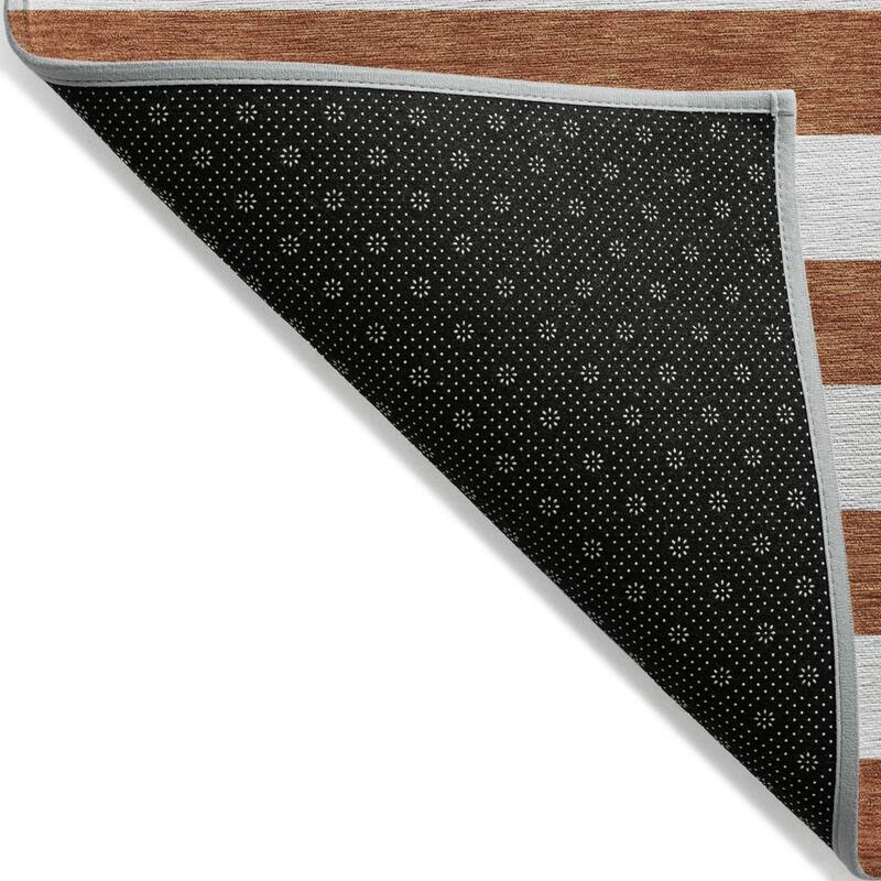 Elri Stripe Weather Resistant Blended Style Outdoor Rug