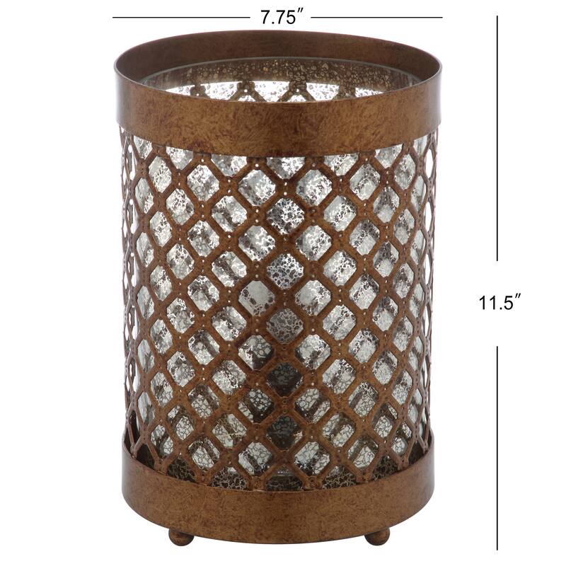 SAFAVIEH Lighting Terra 12-inch Borden Gold Lamp (Set of 2) - 7.75"x7.75"x11.5" - 8Wx8Dx12H