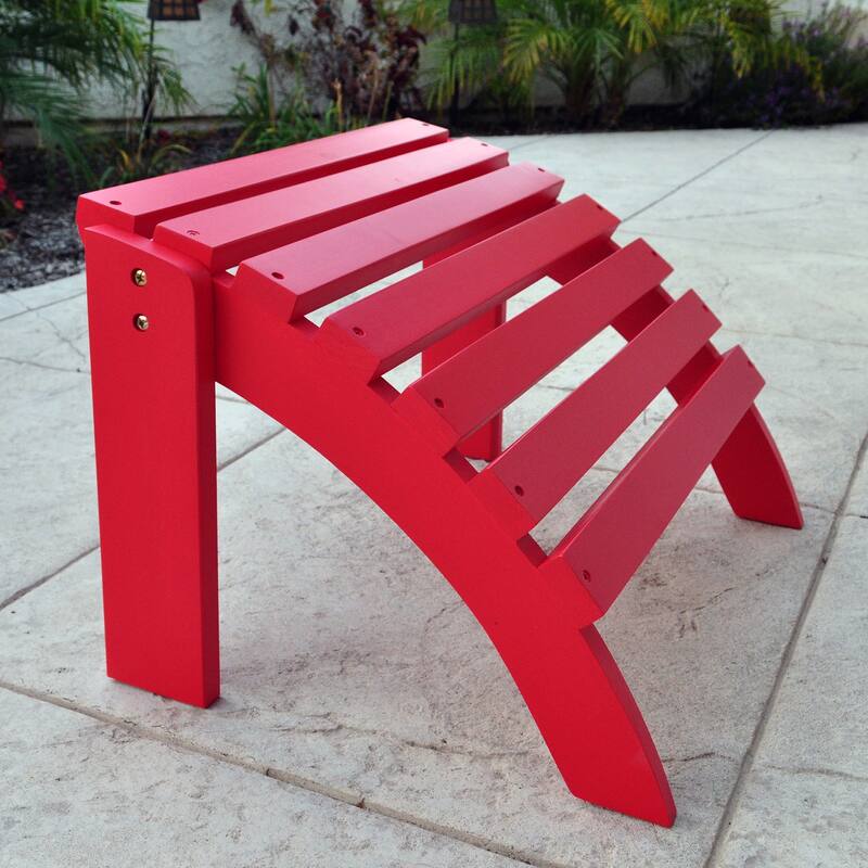 Laguna Wood Outdoor Patio Adirondack Chair Ottoman