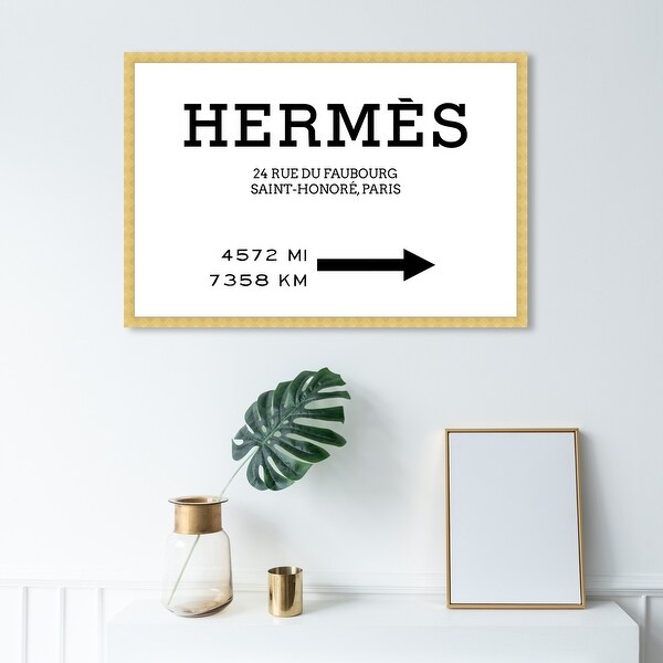 Oliver Gal 'Faubourg Road Sign Minimalist' Fashion and Glam Wall