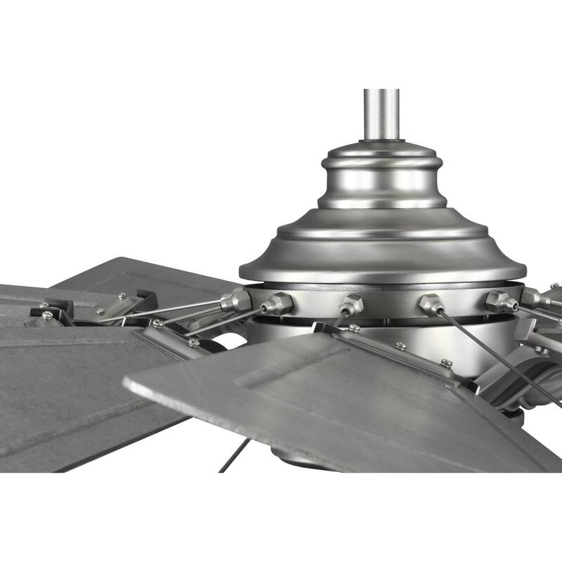 Springer II Collection 60-in Twelve-Blade Antique Nickel Modern Farmhouse Windmill Ceiling Fan - 60 in x 60 in x 16.26 in