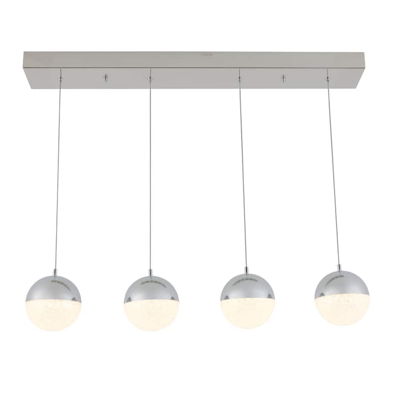 Artika Sparkle 4-Light LED Pendant Ceiling Light, Chrome