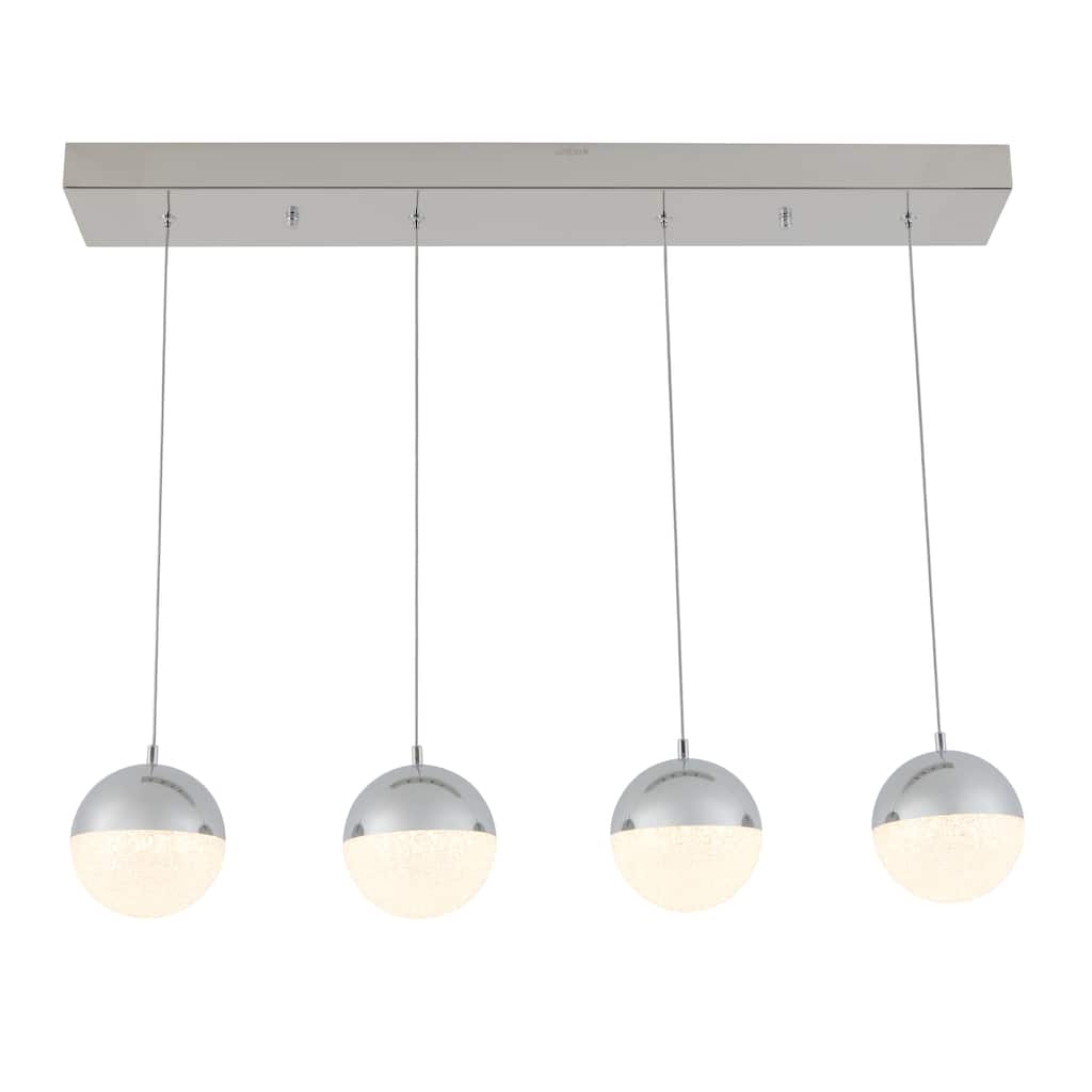 Artika Sparkle 4-Light LED Pendant Ceiling Light, Chrome