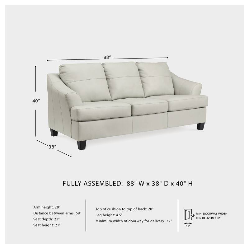 Signature Design by Ashley Genoa Sofa - 88"W x 38"D x 40"H