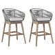 preview thumbnail 71 of 69, Tutti Frutti Solid Eucalyptus Wood and Rope Outdoor Patio Counter or Bar Height Barstool