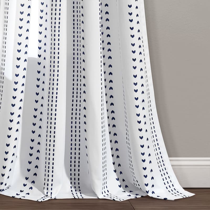 Lush Decor Hygge Stripe Window Curtain Panel Pair