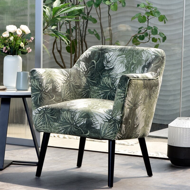Shop Ovios Accent Chairs For Living Room Floral Print Armchair For Bedroom Tufted Cloud Chair Modern Comfy Side Chair With Metal Leg Overstock 31579813