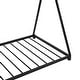 preview thumbnail 18 of 32, Twin Size Metal House Bed with Triangle Structure, Low Platform for Kids