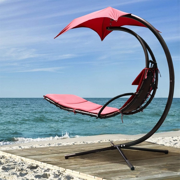 Patio Hammock Hanging Chaise Lounger Chair Hammock Stand Outdoor