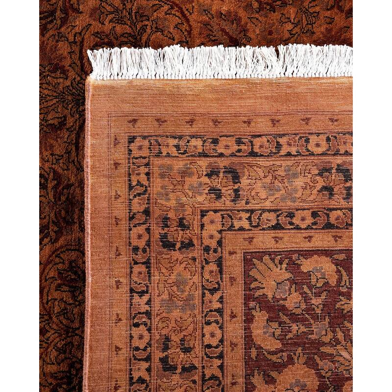 Overdyed, One-of-a-Kind Hand-Knotted Area Rug - Gold - 11' 10" x 17' 7"