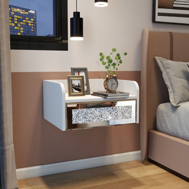 Floating Nightstand with Drawer
