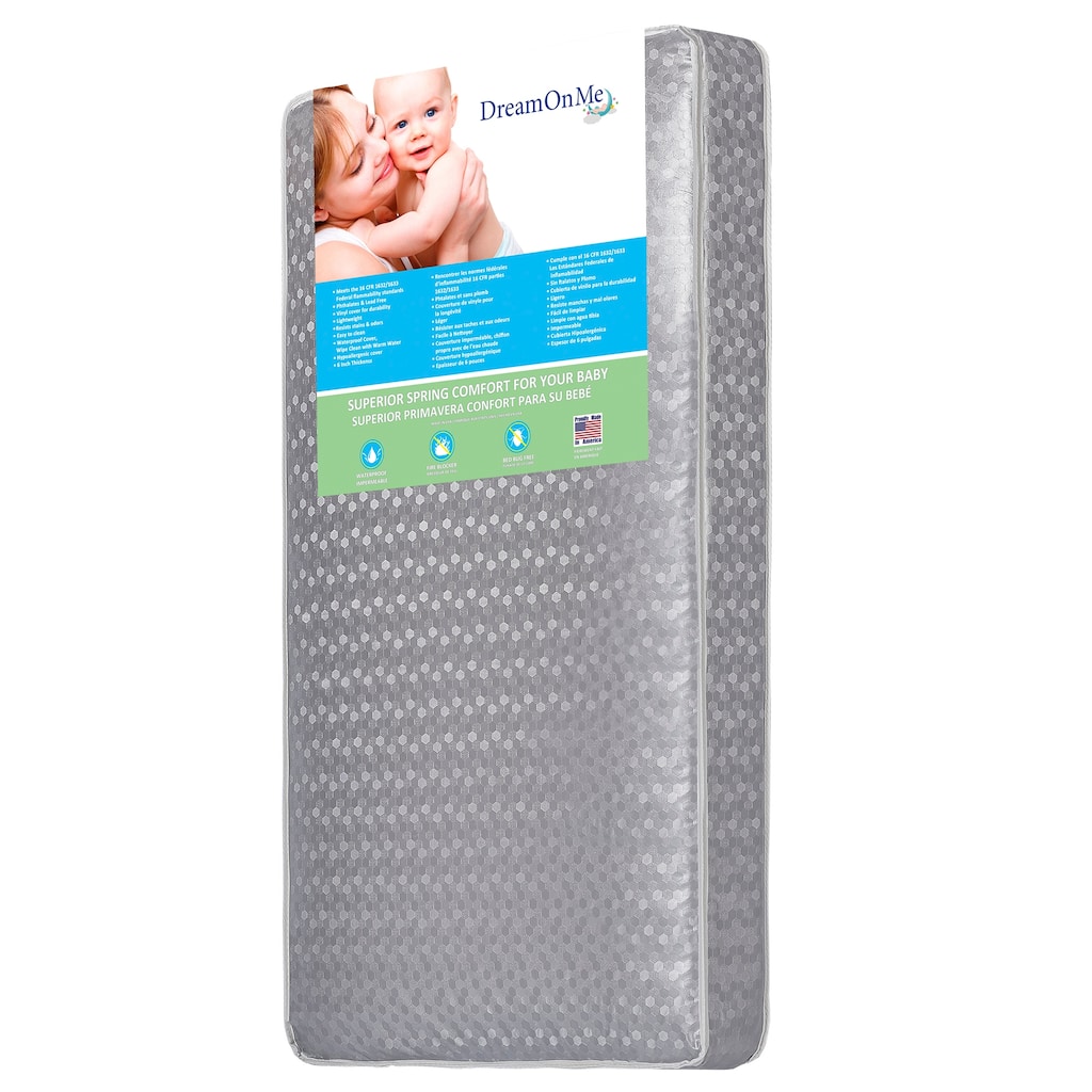 Dream On Me Slumber 6"112 Coil Spring Crib and Toddler Bed Mattress
