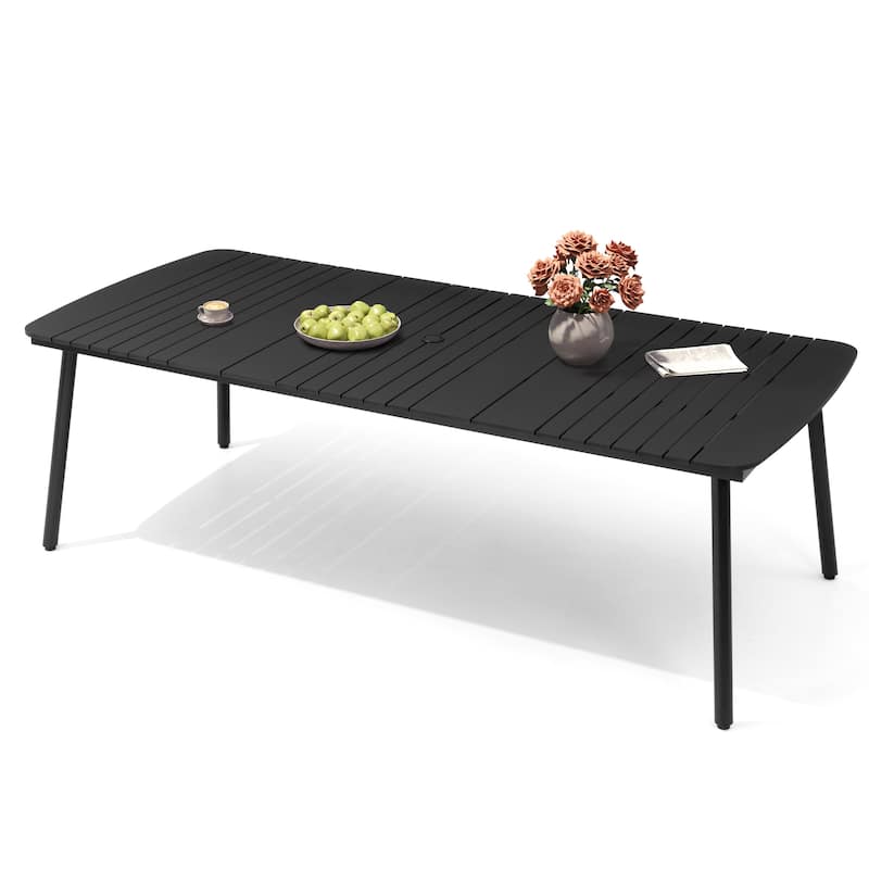 VredHom Outdoor Rectangular Aluminum Dining Table