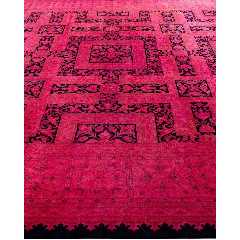 Contemporary Overdyed Wool Hand Knotted Area Rug - 10' 1" x 14' 0"