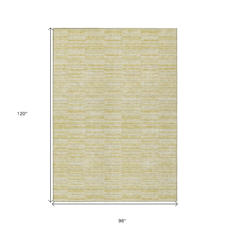 HomeRoots Striped Transitional Rectangle Outdoor Rug