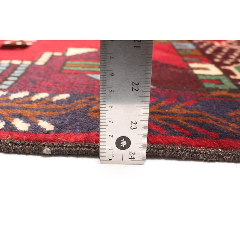 ECARPETGALLERY Hand-knotted Teimani Red Wool Rug - 2'11 x 4'11