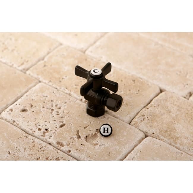Kingston Brass Vintage Angle Stop with 3/8 Inch IPS, 3/8 Inch OD Comp