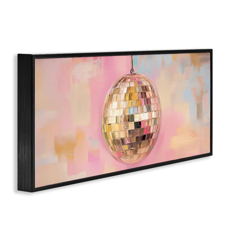 Stupell Gold Hued Disco Ball Framed Giclee Art Design By Nini Art