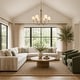 preview thumbnail 2 of 19, Mid-Century Modern Gold 6/8-Light French Chandelier Fabric Pendant Lights for Dining Room